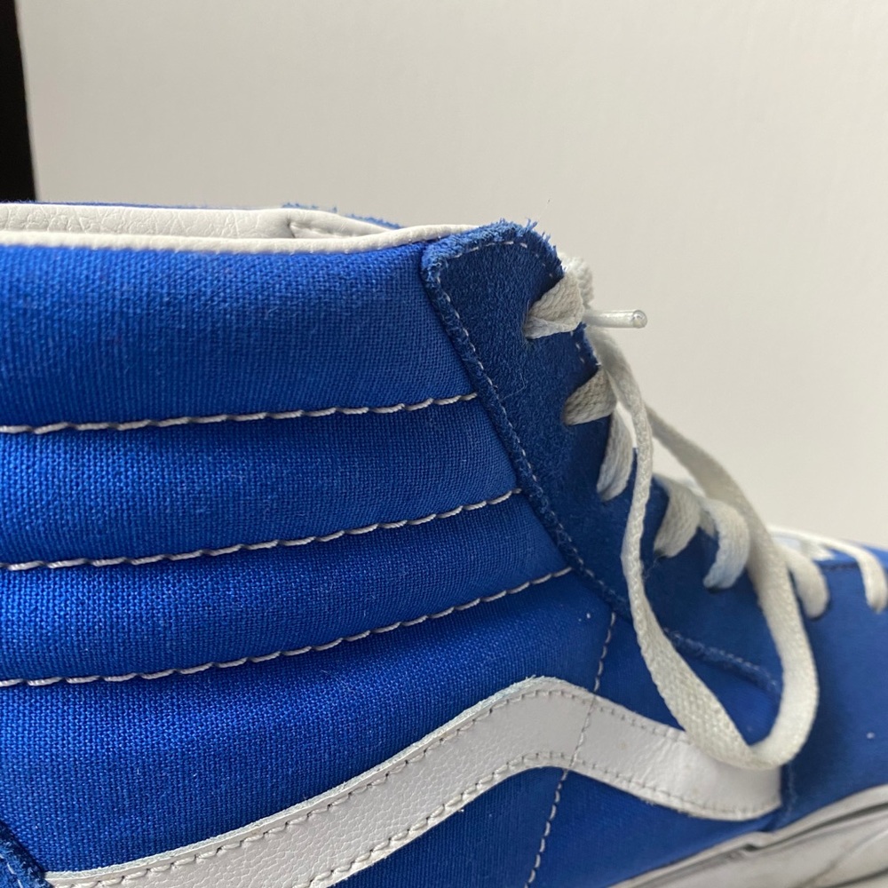 Blue and white vans